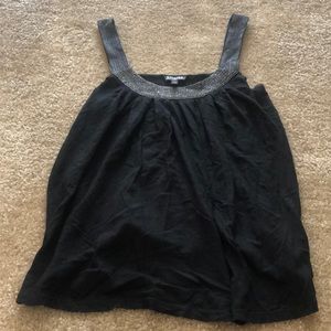 Express black tank with silver straps